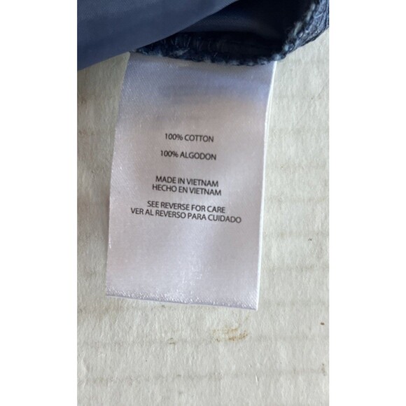 Isaac Mizrahi Shorts Women’s 14 Blue Chambray Cotton Slant Pockets Travel Beach - Picture 4 of 13